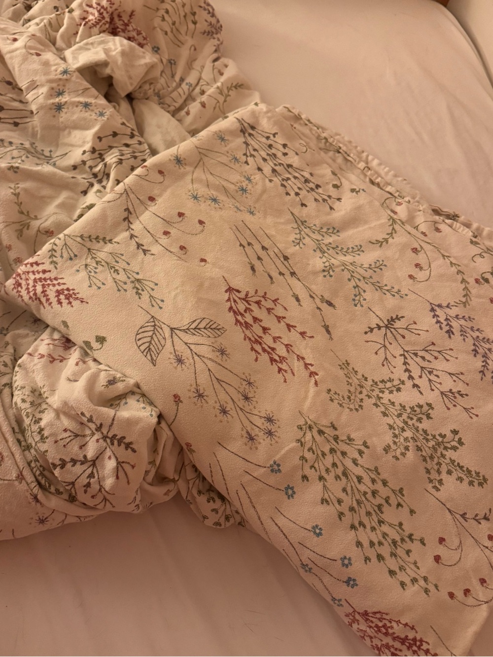 L.L. Bean flannel Botanical Floral Percale Sheet Collection queen - Picture 1 of 14